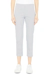 Theory Fine Pinstripe Cotton Crop Treeca Pants In Multi