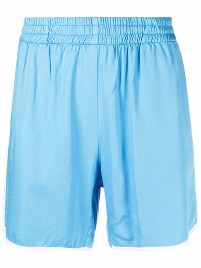 Blue Sky Inn Short Rayures Contrastantes In Light Blue