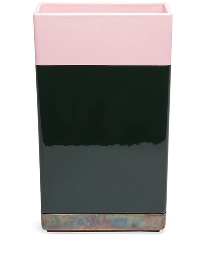 Bitossi Ceramiche Dimore 6 Vase In Pink, Green