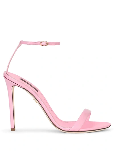 Dolce & Gabbana Ankle-strap Stiletto Sandals In Pink