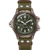 Hamilton Men's Khaki Aviation X-wind Green Textile Strap Watch 45mm