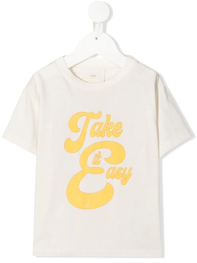 Knot Kids' Take It Easy-print T-shirt In Neutrals