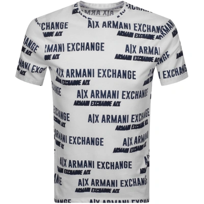 Armani Exchange Crew Neck Bold Logo T Shirt White