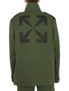 OFF-WHITE MILITARY JACKET WITH LOGO PRINT