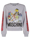 MOSCHINO GREY COTTON SESAME STREET SWEATSHIRT,1777 6027A1485