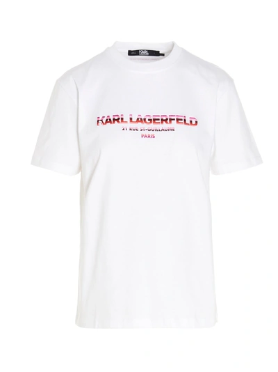 Karl Lagerfeld Address Logo-print T-shirt In White