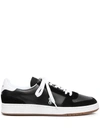 Polo Ralph Lauren Two-tone Lace-up Trainers In Black/white