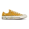 CONVERSE ORANGE ARCHIVE PAINT SPLATTER CHUCK 70 LOW SNEAKERS