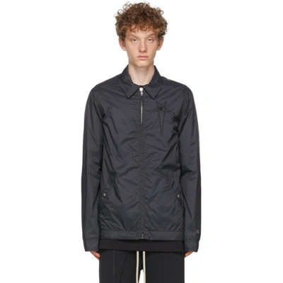 Rick Owens Black Champion Edition Worker Windbreaker Jacket