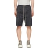 RICK OWENS BLACK CHAMPION EDITION MESH BELA SHORTS