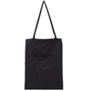 RICK OWENS BLACK CHAMPION EDITION NYLON SHOPPER TOTE BAG