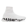 BALENCIAGA WHITE SPEED LT GRAFFITI SNEAKERS