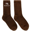 BALENCIAGA BROWN BLEACHED TENNIS SOCKS