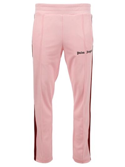 Palm Angels Men's Classic Side-stripe Track Pants In Pink
