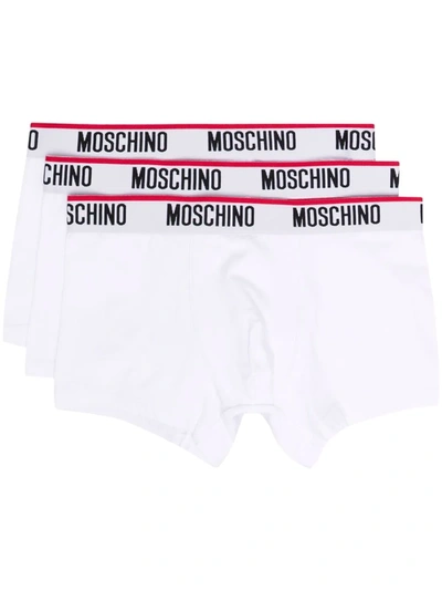 MOSCHINO LOGO-WAISTBAND THREE-PACK BOXERS