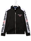 Polo Ralph Lauren Logo-print Bomber Jacket In Black