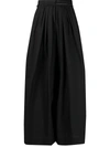 BRUNELLO CUCINELLI BLACK PLEATED WIDE LEG TROUSERS,2FFBFF7D-7661-7EE8-0E25-FCAB1229B179