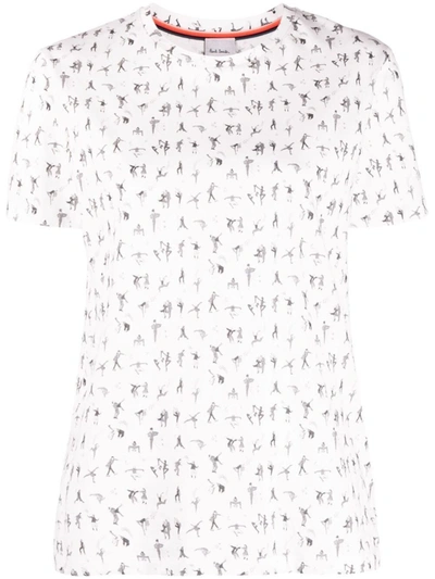 Paul Smith White Embroidered Short-sleeve T-shirt