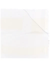 FABIANA FILIPPI BRIGHT WHITE FRAYED-EDGE SCARF,CD4A5D7F-C54E-1796-B952-97795E4EABE6