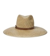 GUCCI HORSEBIT LEATHER-TRIMMED STRAW HAT,P00585339