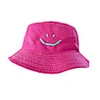 Quillattire Pink Unisex Smiley Face Bucket Hat In Bucket