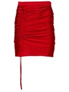 GCDS COULISSE MINI SKIRT CHERRY RED