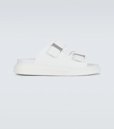 Alexander Mcqueen Hybrid Slides With Double-buckles In White