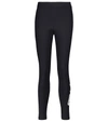 Stella Mccartney Logo-print Scuba Leggings In Blue