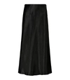 Max Mara X Leisure - Alessio Satin Midi Skirt In Black