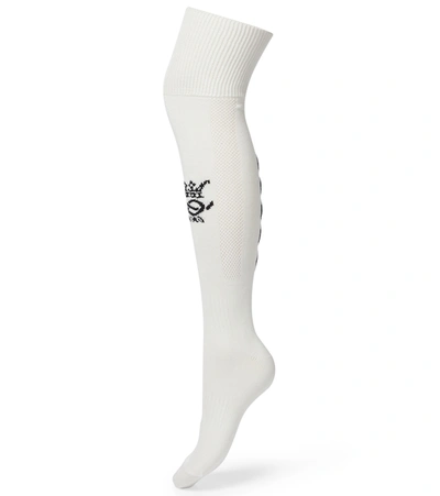 Gucci Logo Stretch Cotton-blend Socks In White