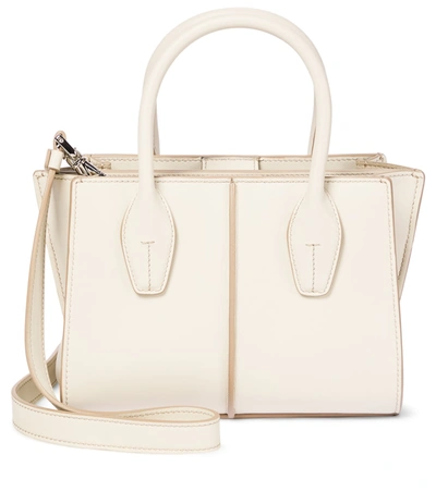 Tod's Holly Mini Leather Tote In White