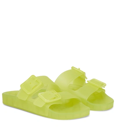 Balenciaga Mallorca Rubber Slides In Yellow