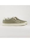 Common Projects Men's Achilles Nubuck Low-top Sneakers In 1010 Olive