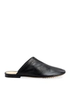 Bottega Veneta Dot Sock Leather Slippers In Nero