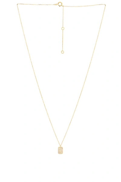 Stone And Strand Tagged Diamond Pendant Necklace In Gold & White
