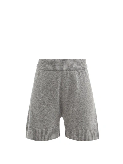 The Frankie Shop Juno High-rise Wool-blend Shorts In Grau