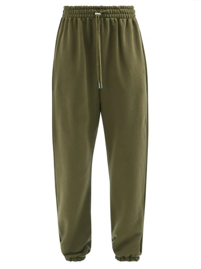 The Frankie Shop Vanessa Organic-cotton Track Pants In Green