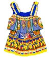 Dolce & Gabbana Printed Square-neck Top In 彩色