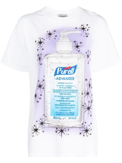 ASHLEY WILLIAMS PURELL HANDBRUSH PRINT T-SHIRT 