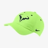 Nike Court Aerobill Rafa Heritage86 Tennis Hat In Lime Glow,obsidian