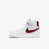 Nike Blazer Mid '77 Little Kids' Shoes In White,white,black,team Red