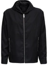 Givenchy Black Windbreaker In 4g Jacquard Nylon In Black