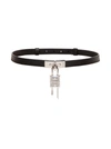 GIVENCHY TURNLOCK LEATHER BELT IN BLACK LEATHER