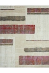 N NATORI NATORI 24-SEVEN- ART MODERNA BRICK/PINK/SAND RUG,TF-971-O/C-7.9 X 9.9