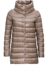 Herno Amelia Down Jacket In Beige Nylon In Beige