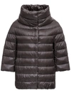Herno Aminta Short Down Jacket In Grey Nylon In Grey