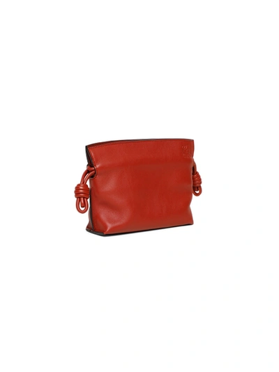 Loewe Flamenco Nano Leather Clutch Bag In Brown
