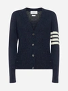 Thom Browne Four-bar Stripe Open-knit Cardigan