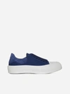 ALEXANDER MCQUEEN PLIMSOLL CANVAS AND SUEDE SNEAKERS