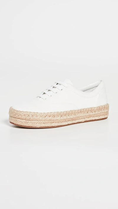 Vince Upton Cotton Canvas Slip-on Sneakers In Optic White